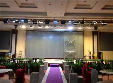 P4led display in the banquet hall of a hotel in Nanning, Guangxi